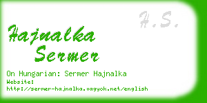 hajnalka sermer business card